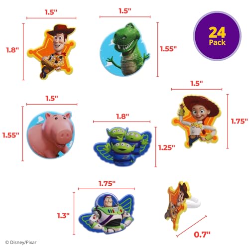 Toy Story Cupcake Rings - 24 Pack of Character Decorations