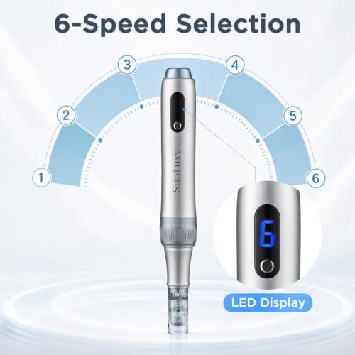 Microneedling Pen Kit 0.25mm for Home Skin Care - Derma Roller for Men & Women