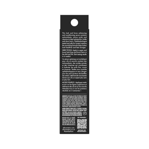 e.l.f. Lash & Brow Serum - Nourishing Growth Treatment for Longer, Fuller Lashes & Brows, Clear, 0.12 Fl Oz