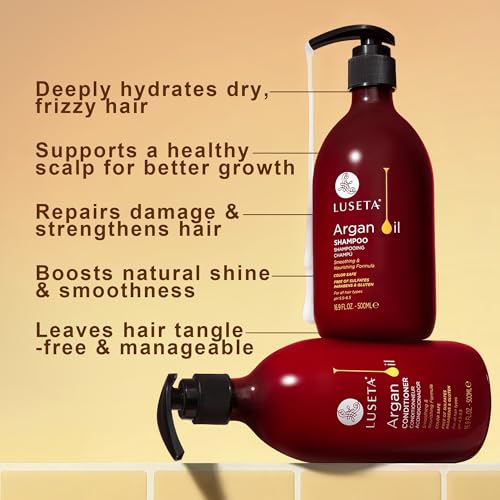 Luseta Argan Oil Shampoo & Conditioner Set, 2x16.9oz