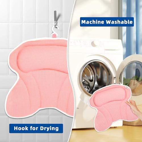 Bath Pillow with 6 Suction Cups - Neck & Back Support