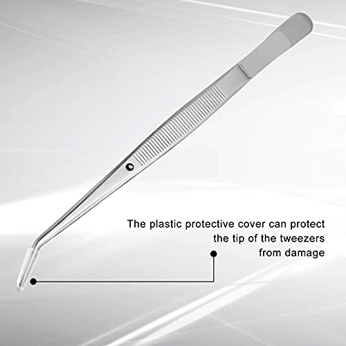 Honoson Stainless Steel Curved Tweezers Set - 10 Pack
