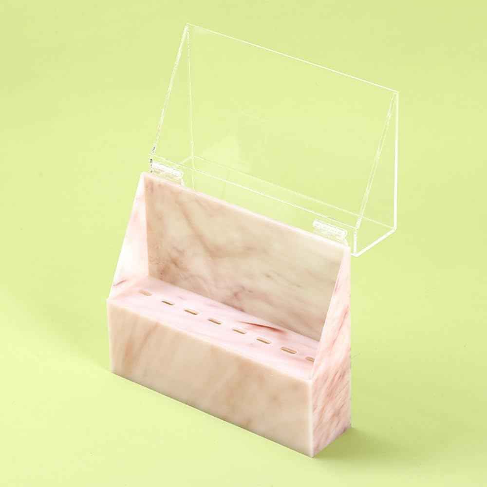 Dust-proof Tweezers Holder Lash Extension Supply Stand Holder, 8 Holes Tweezers Storage Holder for Eyelash Extensions Supplies Acrylic Display Stand Salon (Pink)1