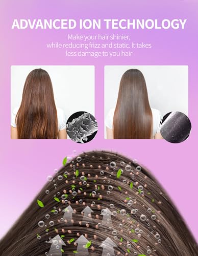 1300W Hair Dryer Brush 4-in-1 Blow Dryer Styling Brush Rose Gold