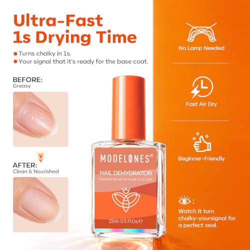 Modelones Acid-Free Nail Dehydrator & pH Bonder for Gel Nails