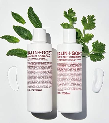 Malin + Goetz Peppermint Shampoo, 16 Fl. Oz. - Men & Women Clarifying Shampoo, Natural Hair Shampoo to Cleanse & Hydrate, Scalp Shampoo Treatment for All Hair Types, Vegan & Cruelty-Free