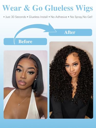 Burmese Curly Half Wig 18" Human Hair Glueless Drawstring