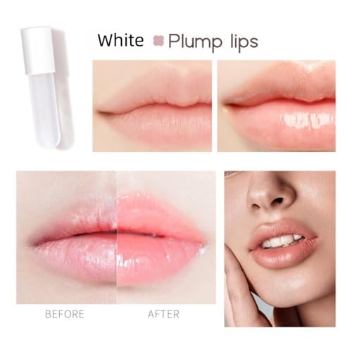 2PCS Lip Plumper Set, Day and Night Use, Lip Moisturizing, Lip Care,No Chapped, Lip Enhancer for Fuller, Hydrating, Lip Gloss