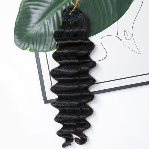 20" Human Crochet Hair Extensions - Knotless Loose Deep Wave