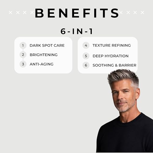 ABERA Men 6-in-1 Retinol Serum for Face, Melasma Treatment with Niacinamide & Hyaluronic Acid, Reduces Fine Lines, Wrinkles, Dark Spot Remover, Evens Tone with Aloe & Centella Asiatic (Pack of 2)