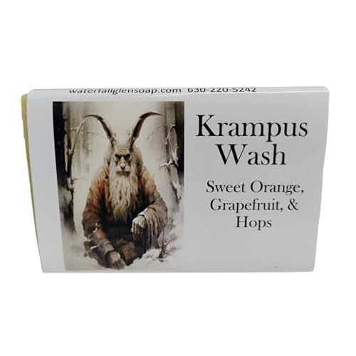 WFG WATERFALL GLEN SOAP COMPANY, LLC, Krampus Wash vegan beer soap enriched with kokum butter moisturizer