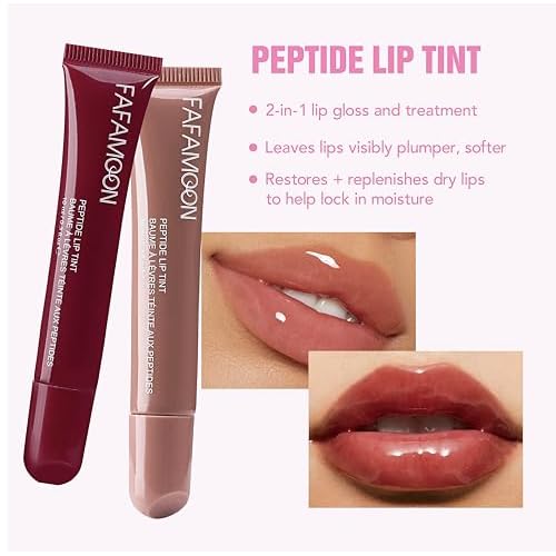 5 Colors Hydrating Lip Gloss, Shiny Jelly Lip Plumping Lip Balms, Long Lasting Nourishing Non-sticky Fresh Clear Smooth Lip Care