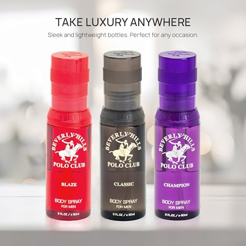 Beverly Hills Polo Club Men's Body Spray Gift Set - 3x3oz