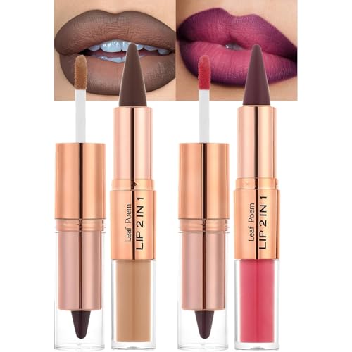 MooGlamor 3-Piece Lip Liner and Gloss Set - Dual-Ended Lip Combo