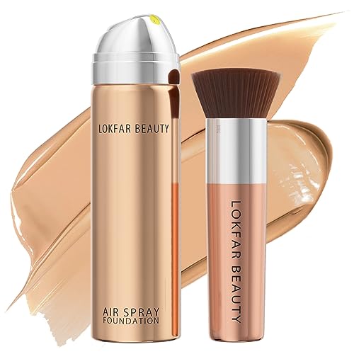 Airbrush Spray Foundation with Brush - Full Coverage, Oil Control, 04# Buff Beige