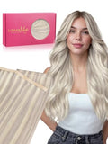 WENNALIFE 24'' Remy Tape In Weft Hair Extensions - Ash Blonde