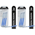 About Face Pro-Premium Facial Razors - 3 Beauty Groomers for Hair Removal, Ideal for Shaving, Exfoliating, Dermaplaning and Brow Shaping, Japanese Stainless Steel Gently Removes Facial Hair