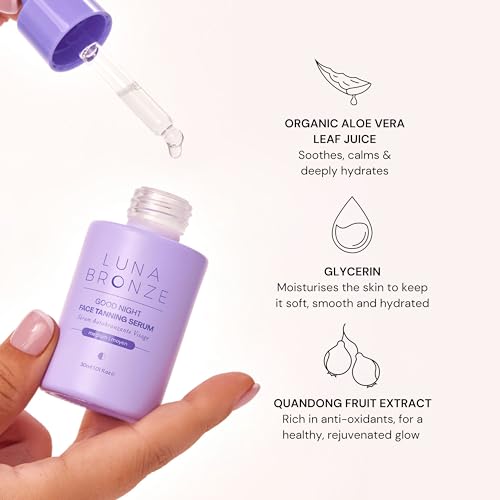 Luna Bronze Good Night Face Tanning Drops - Vegan Self Tanner