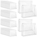 50 Pcs Travel Toiletry Organizer Mini Clear Makeup Bag Small PVC Waterproof Makeup Bag Pouches Plastic Cosmetic Organizer Bag with Zipper for Women Men Travel (7.9'', Transparent)