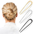 Elegant 3 PCS French Hair Pins for Buns & Updos - Gold Accessories