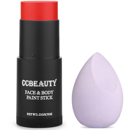 CCbeauty Devil Red Face Paint Stick - Halloween & Cosplay Makeup