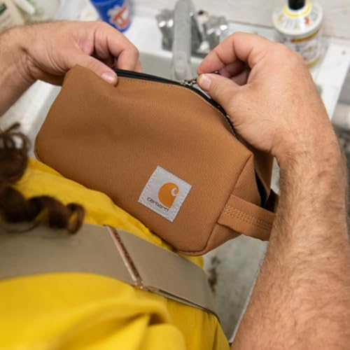 Carhartt Classic Zippered Travel Kit Industry Red - Durable Waterproof Toiletry Bag