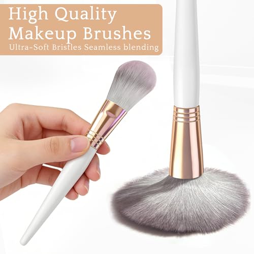 CLRDZN 15-Piece Professional Makeup Brush Set with Storage Bag