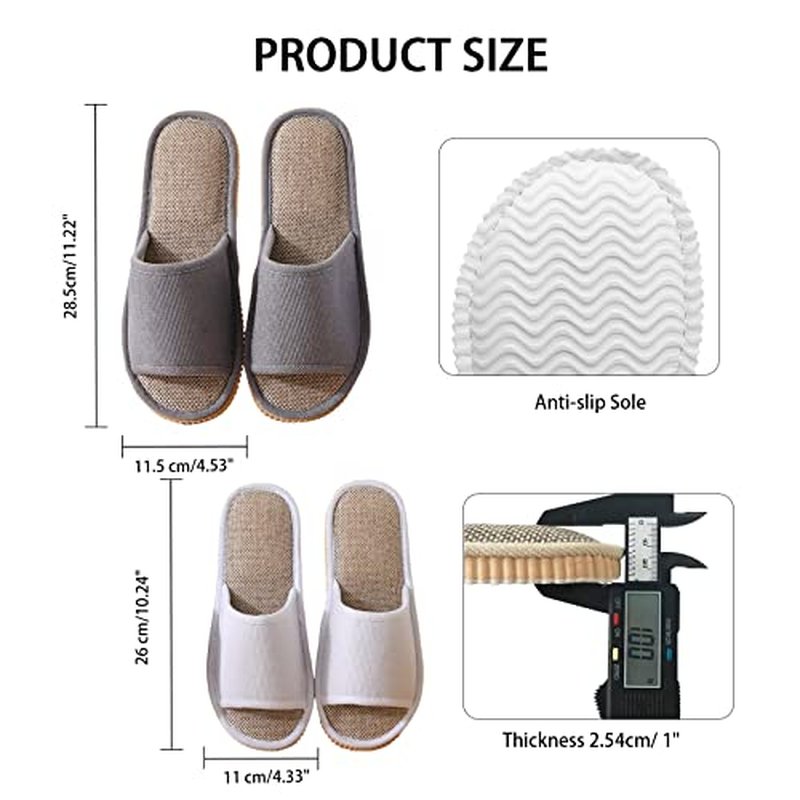8 Pairs Disposable Slippers for Guests,House Slippers for Guests, Open Toe Indoor Slipper Comfortable Washable,Multi-Color Casual Spa Slipper for House,Hotel,Travel,Unisex Universal Size