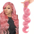 Pink Bundles Human Hair Body Wave Extensions 24 Inch - FuivJuix Unprocessed Brazilian Virgin Hair