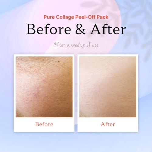 ELT Collagen Peel Off Facial Mask Pack - Hydrating & Firming Wrapping face Mask with 5 Types of Collagen, 8 Peptides, Silicone Brush Korean Skincare (60 ml / 2.02 fl.oz)