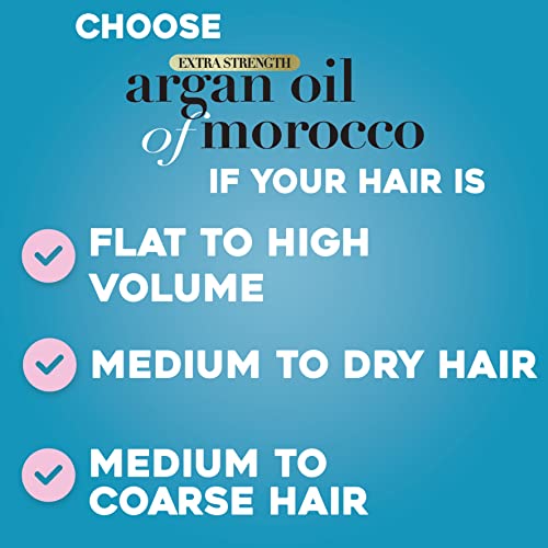 OGX Brand Extra Strength Hydrate & Repair Shampoo, 13 fl oz (Pack of 2), Paraben & Sulfate-Free Surfactants, with Argan Oil of Morocco for Dry, Damaged Hair, Cold-Pressed, 26 Fl Oz