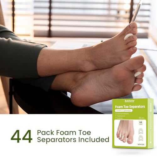 Bukihome Foam Toe Separators 44-Pack – Pain Relief & Comfort