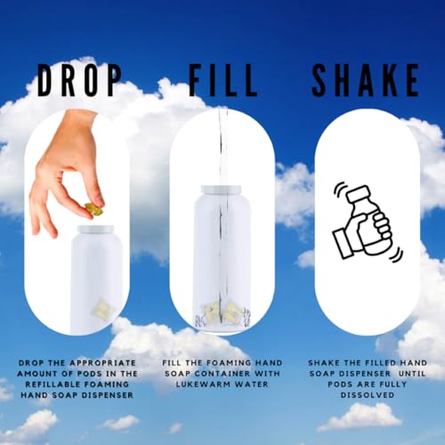 renew bath + body Foaming Hand Soap Refills, 10 pods, White Tea & Aloe Scent, Eco-Friendly, Cruelty Free With Plant-Based Packaging - Plastic Free - Ocean Safe, Makes 40 Fl oz Total
