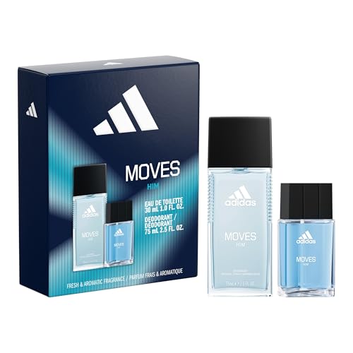 Adidas Moves for Him Men's Fragrance Gift Set - 1 oz EDT & 2.5 oz Spray