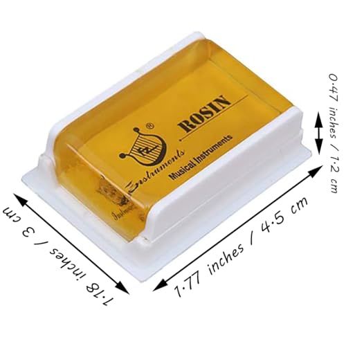 EastyGold Natural Rosin for Violin, Cello, Viola - Low Dust, Sensitive Sound, 3 Pack with Case