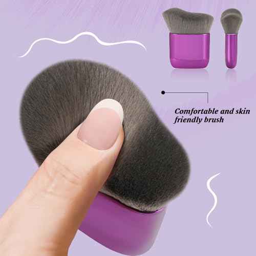 UNIMEIX Self Tanner Brush Sunscreen Body Makeup Brush Kabuki Blend Applicator Spray Tan Blending Beauty Brush for Body Coverage Perfector (Violet)