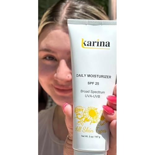 Karina Skincare Daily Moisturizer with SPF 25 ? Peptide and Antioxidant Formula for All Skin Types ? Hydrates, Nourishes, and Provides Broad Spectrum Sun Protection ? 5oz
