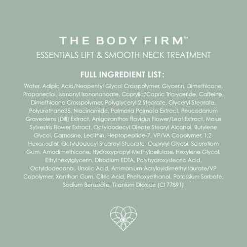 BODY FIRM Crepe Erase Lift & Smooth Neck Serum, Firming Neck Cream & Anti Aging Serum With TruFirm Technology, Peptides, Caffeine & Vitamin B3, Skin Care For Women, Roller Ball Applicator, 1.7 FL Oz