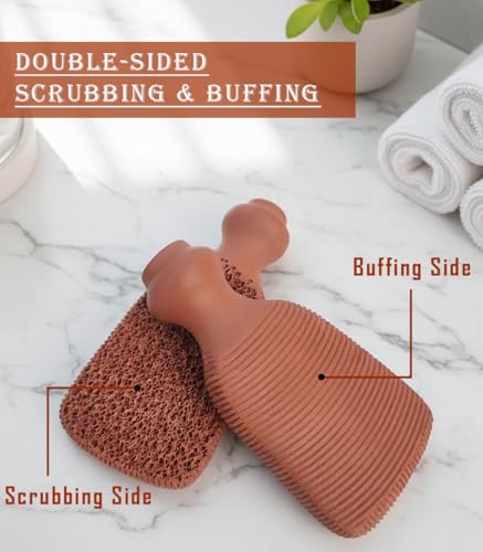 Beauticone Natural Terracotta Pumice Stone - Dual-Sided Foot Callus Remover