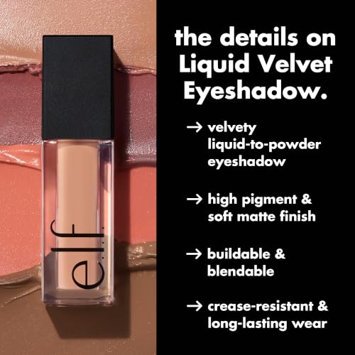 e.l.f. Liquid Velvet Eyeshadow Cable Knit 0.15oz - Liquid-to-Powder, Long-Lasting