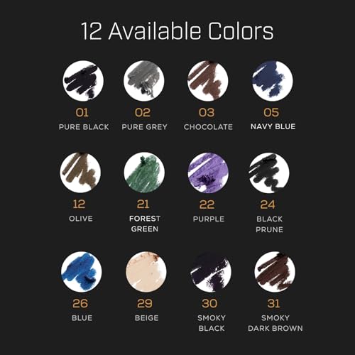 Radiant Professional Waterproof Black Eyeliner Pencil 01 - Long-Lasting & Smudge-Proof