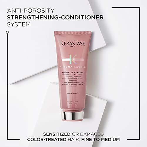 Kerastase Chroma Absolu Cica Chroma Strengthening Conditioner For Sensitive or Damaged Hair - Anti-Porosity, Improves Hair Health and Preserves Color Vibrancy With Lactic Acid