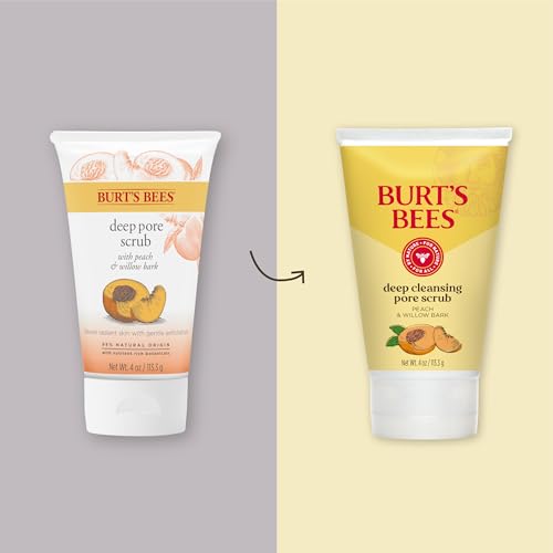 Burt's Bees Deep Cleansing Pore Scrub Peach Willow Bark 4oz