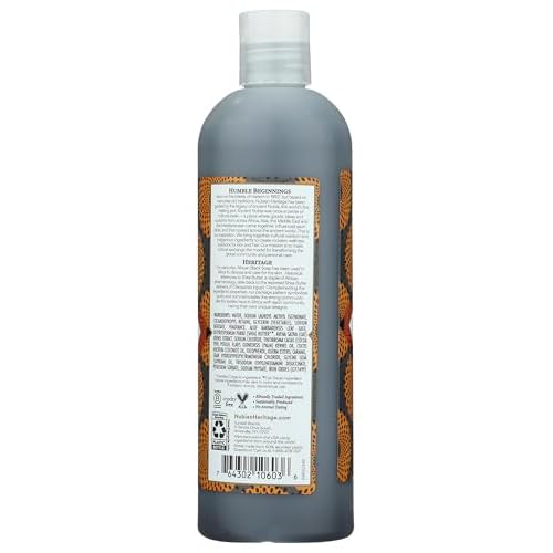 Nubian Heritage Body Wash, African Black Soap, 13 Fluid Ounce