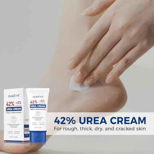 OUKEYA Urea Cream 42 Percent with 2% Salicylic Acid Tube 3 Oz,Urea Foot & Hand Cream for Dry Cracked,40 per Lotion for Feet Maximum Strength