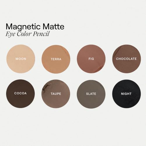 Nudestix Magnetic Matte Eye Color Fig - 3-in-1 Long-Wear Cream Eyeshadow Pencil, Waterproof & Vegan