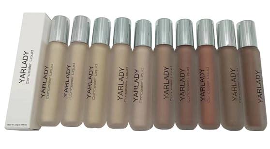 YARLADY Long Lasting Concealer 2pcs, Full Coverage & Natural Finish, Liquid Multi-Use Concealer,cover spots,dark eye circles,acne prin,Foundation Full Coverage Concealer, 10ml 24HR Matte Oil Control Concealer 2color/set(1#&6#)