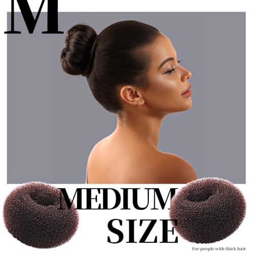 Hair Bun Maker Set - 3 Sizes with 5 Elastic Bands