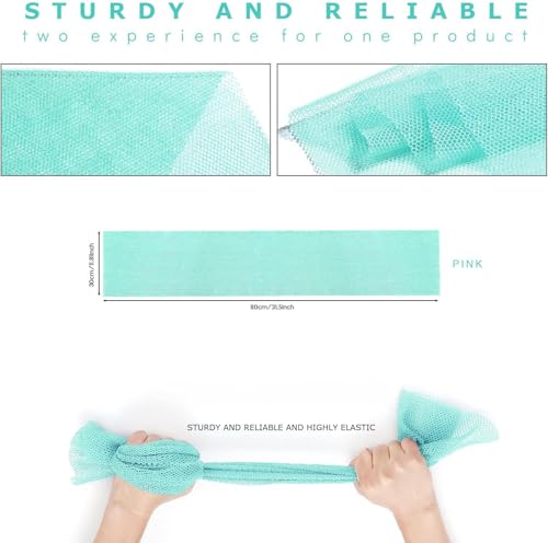 UJFQBH Green African Bath Sponge Exfoliating Loofah Long Body Scrubber for Daily Use