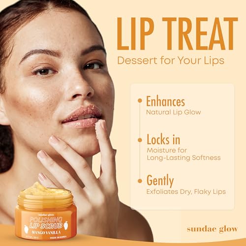 Mango Vanilla Lip Scrub – Gentle Exfoliating & Hydrating